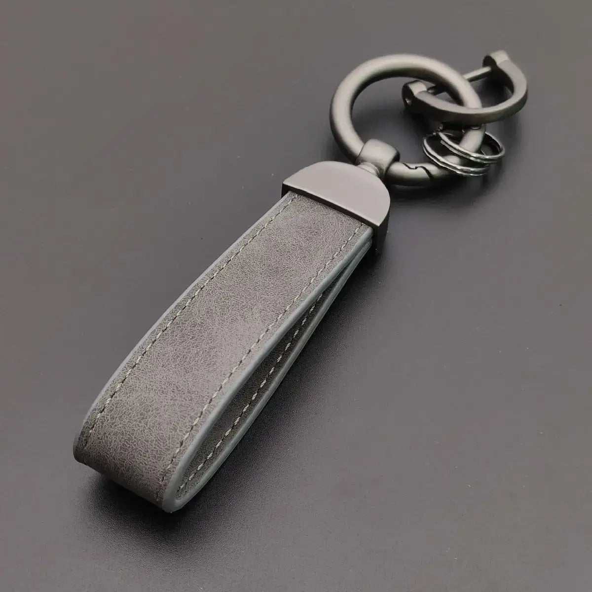 Custom Name Logo Leather Keychain