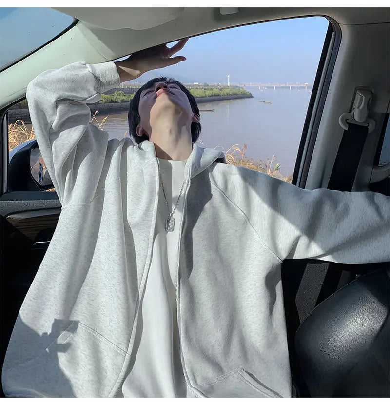 Men's Plus Size Zip Hoodie – Heavy Cotton Blend