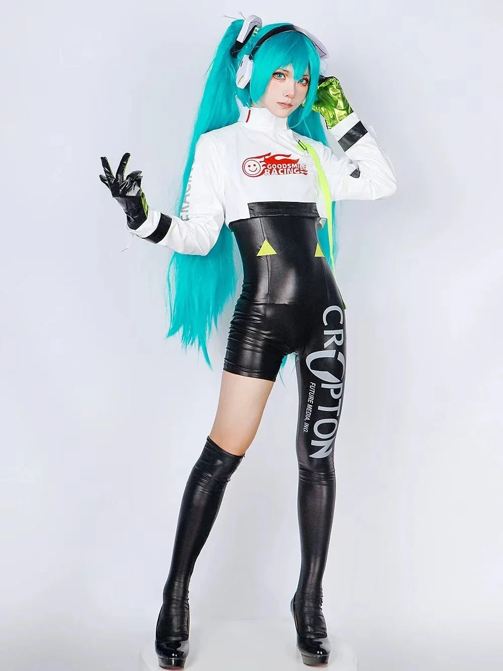 Hatsune Miku Racing Anime Cosplay Outfit