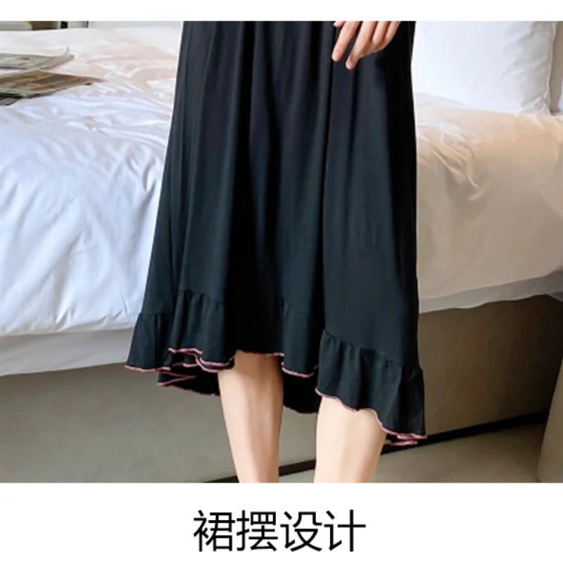 فستان نوم نسائي فضفاض كبير الحجم