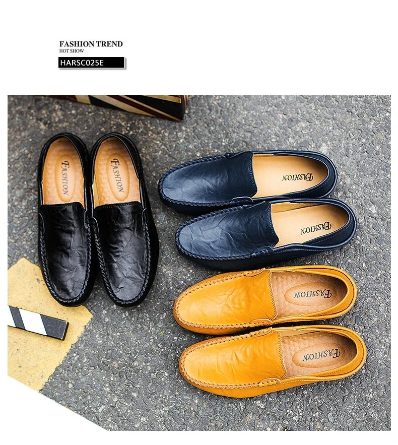 Men Genuine Leather Casual Loafers