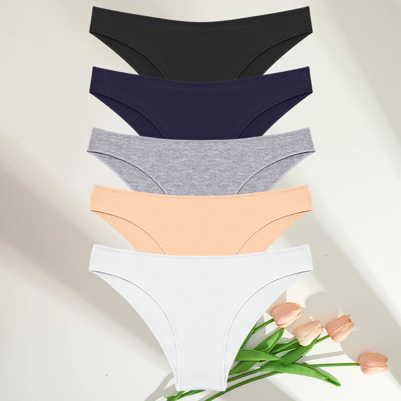 Women Cotton Panties Set (5pcs)