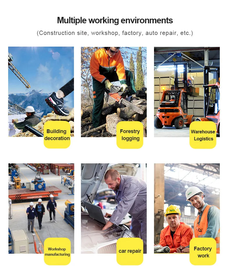 أحذية أمان خفيفة الوزن للرجال مزودة بإبزيم دوار