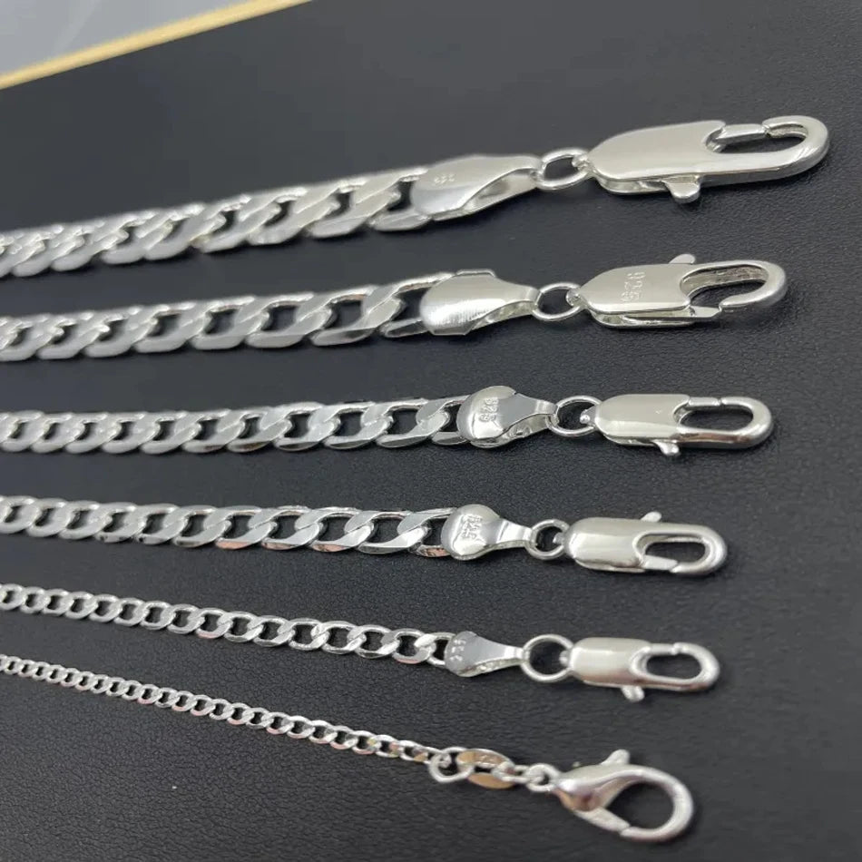 Men's 925 Sterling Silver Chain Necklace