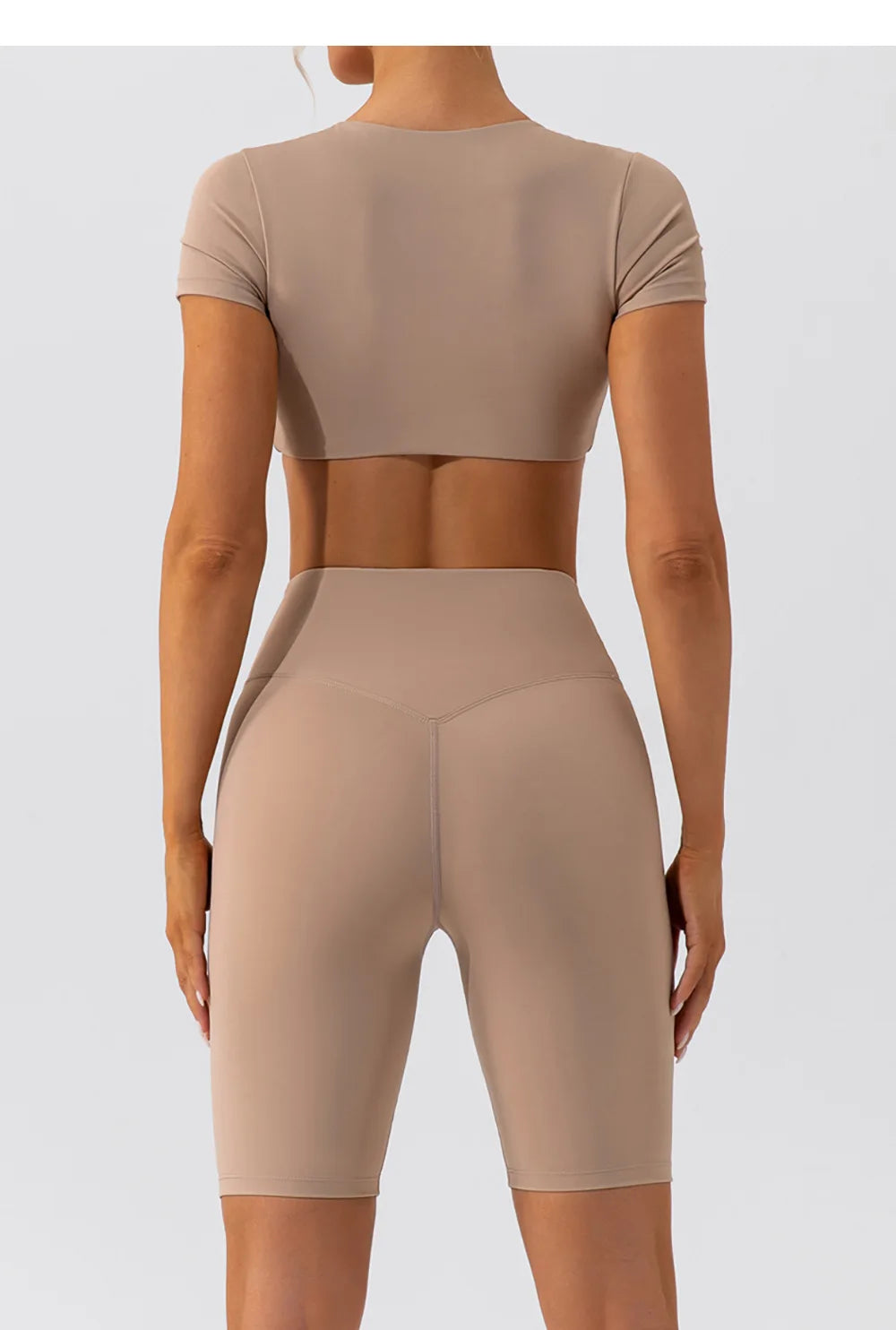 Women Crop Fit Yoga Tee