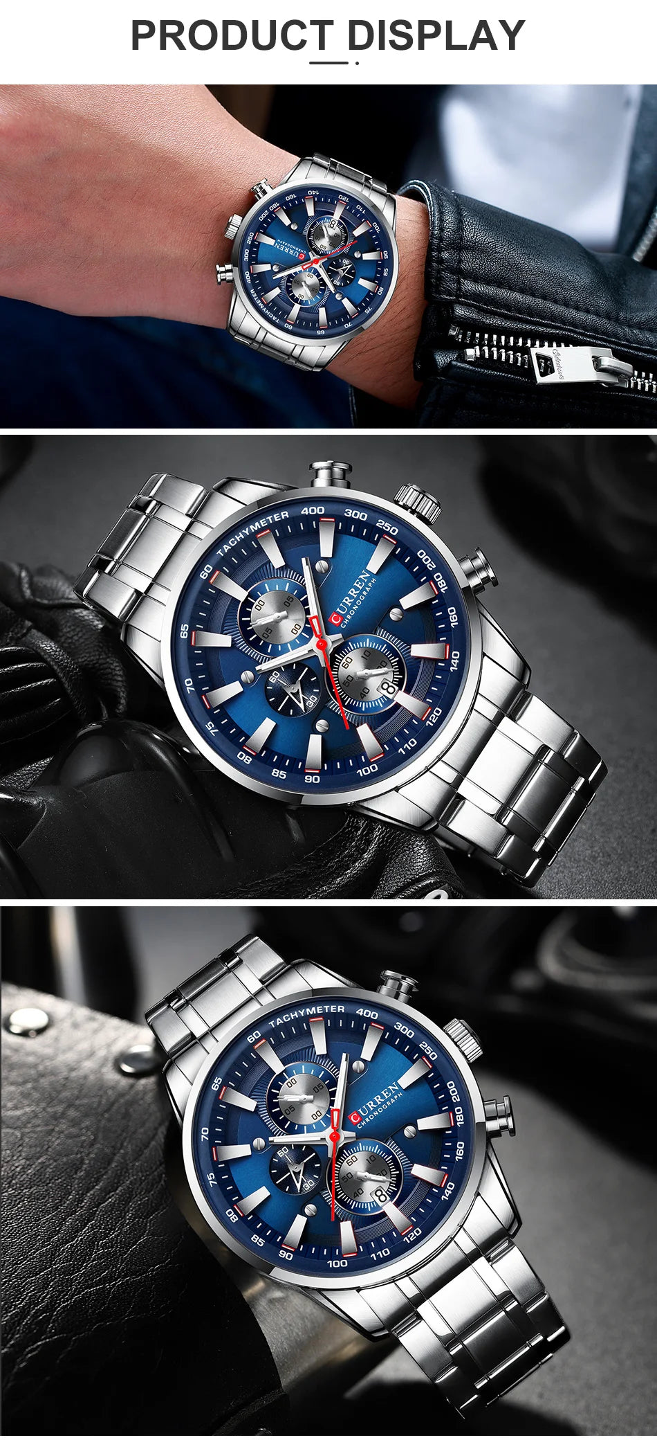 CURREN Luxury Men’s Quartz Chronograph Watch