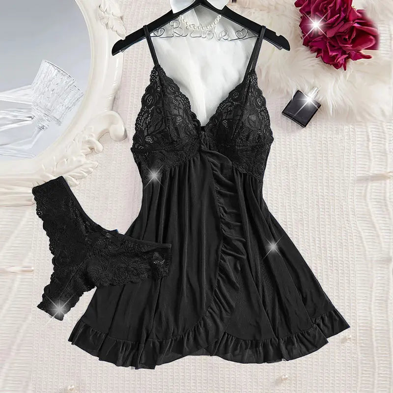 Blush Satin Sleepwear Set