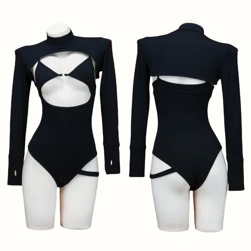 Anime Hollow Long Sleeve Bodysuit