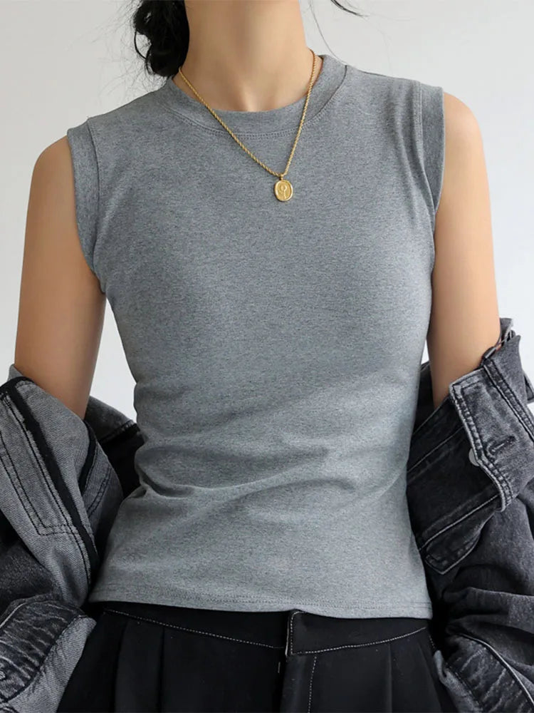 Colorful Round Neck Camisole Vest