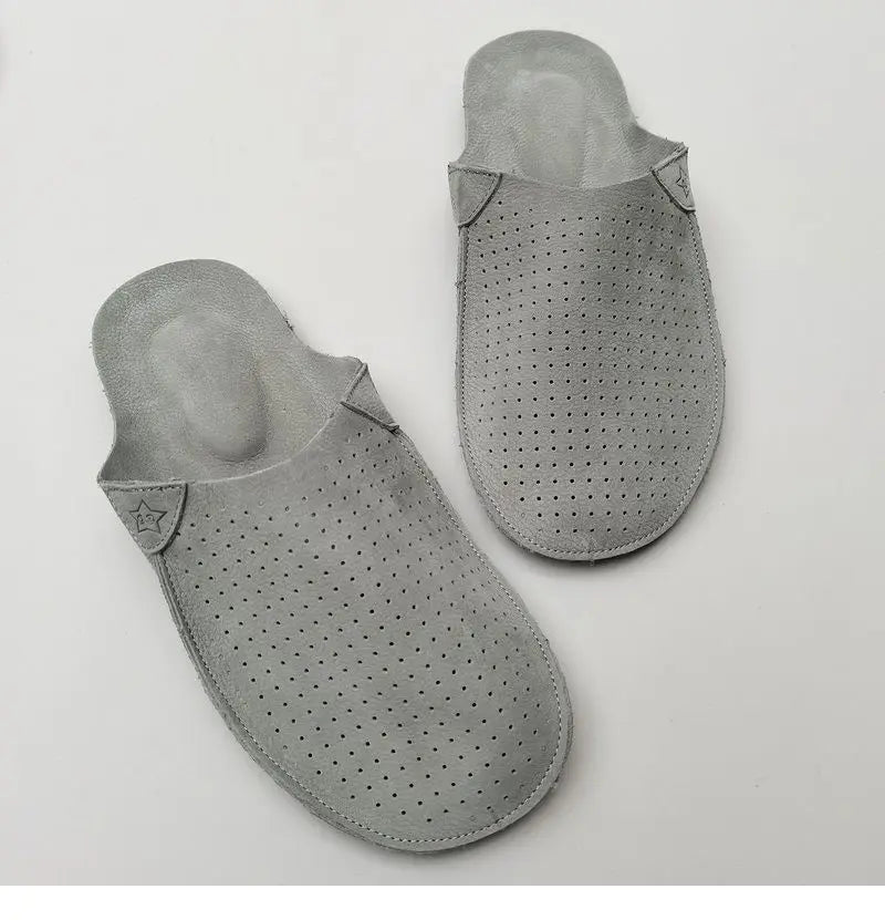 Men Retro Leather Mules