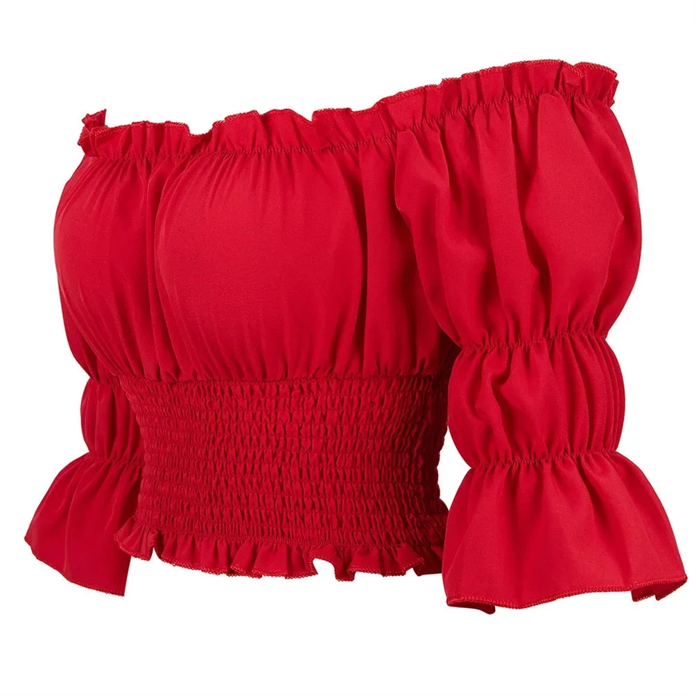 Medieval Pirate Peasant Blouse Costume Top