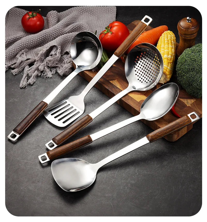 Wooden Handle Wok Spatula & Cooking Utensils