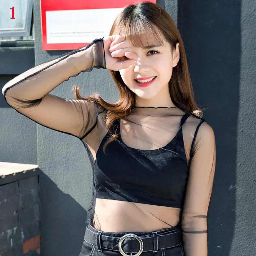 Women's Mesh Crop Top