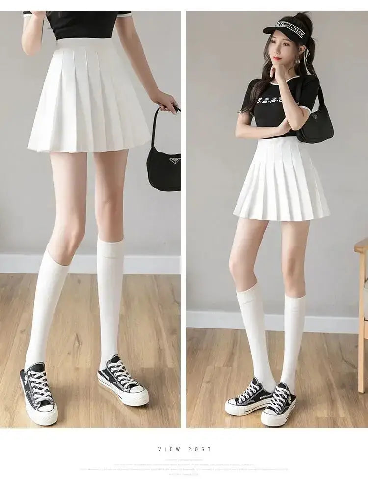 تنورة جينز متوسطة الطول للنساء بمقاسات كبيرة