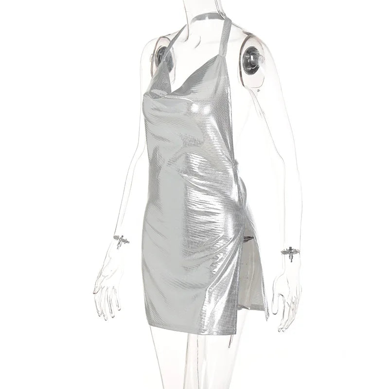 Midnight Luxe Backless Mini Dress