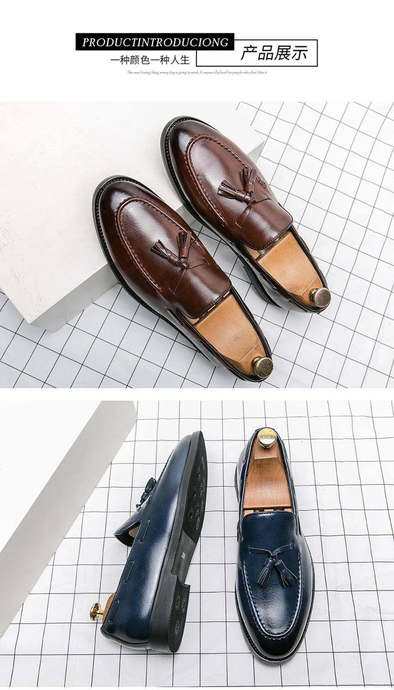 Men British Style Leather Brogues