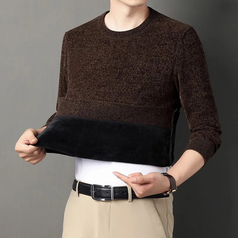 Men's Mink Cashmere O-Neck Sweater