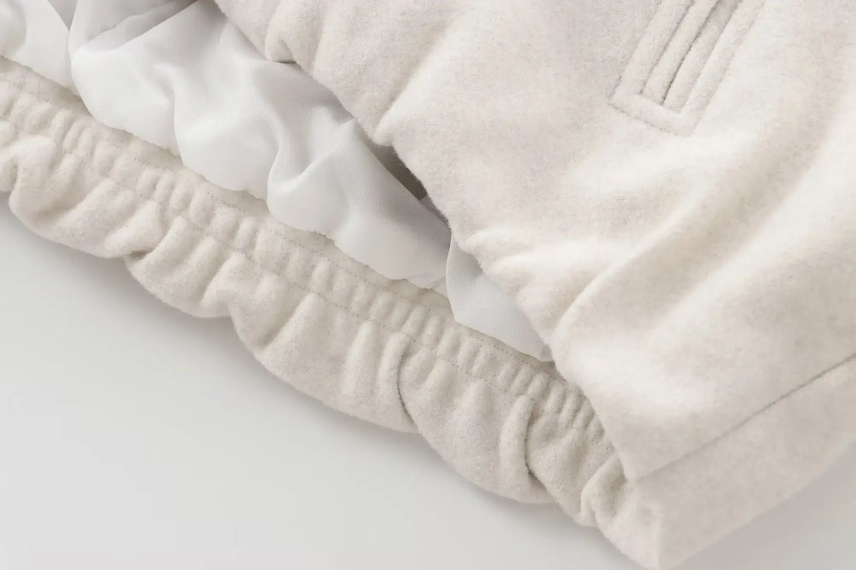 Women Red Zipper Bomber Jacket