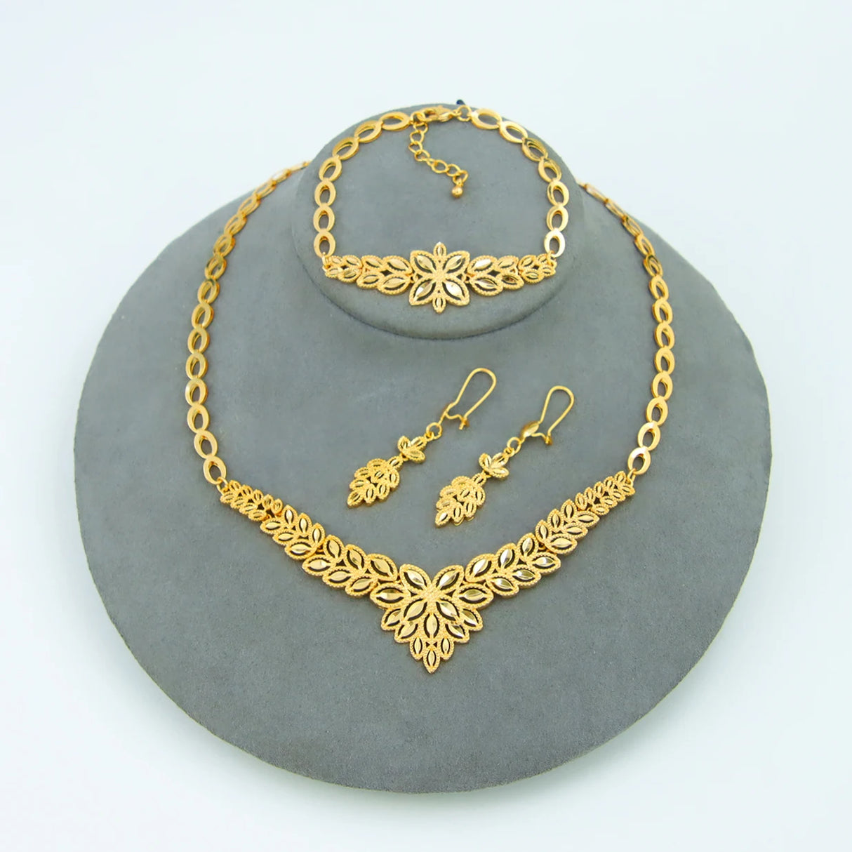 Dubai 21K Gold Plated Bridal Jewelry Set
