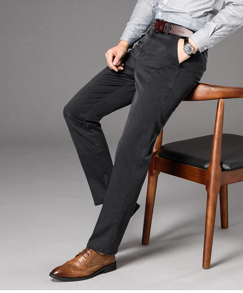 بنطلون جينز رجالي كلاسيكي مستقيم