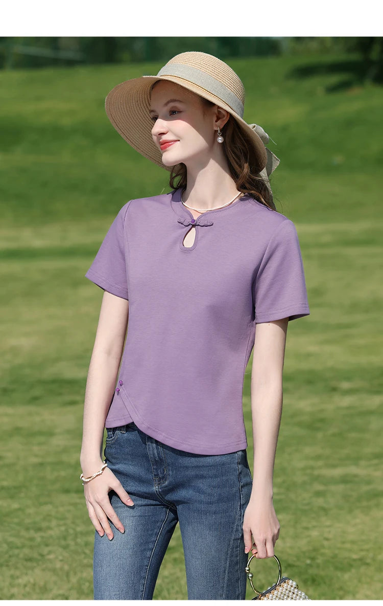 Women Curved Slim Fit Tee