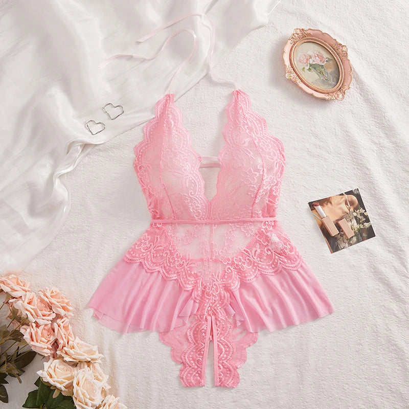 Plus Size Lace Bodysuit