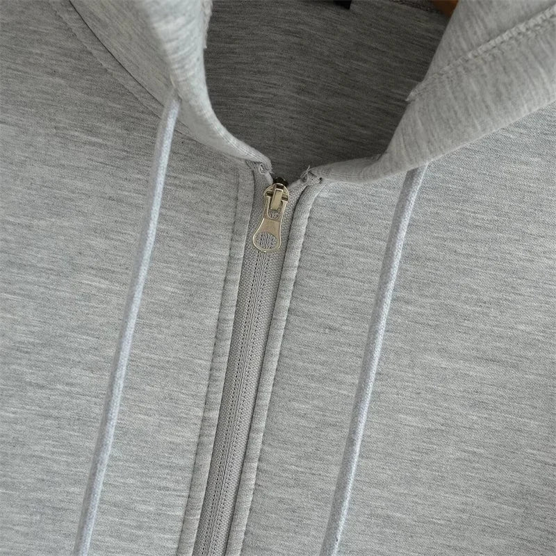 Women's Oversized Zipper Hoodie Jacket