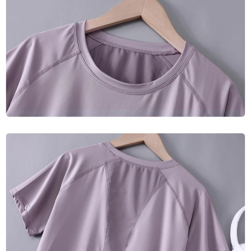 Women Quick Dry Short Sleeve Yoga T Shirt
