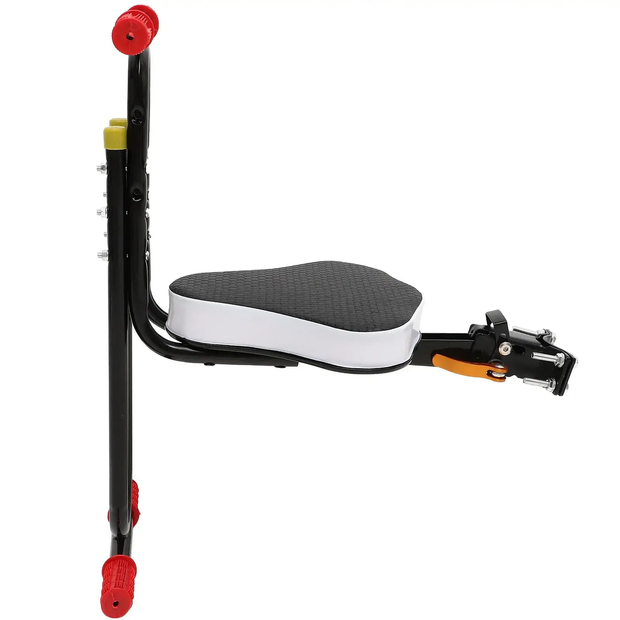 Kids electric bike saddle seat with a backrest, designed for comfort and safety in electric bicycles.