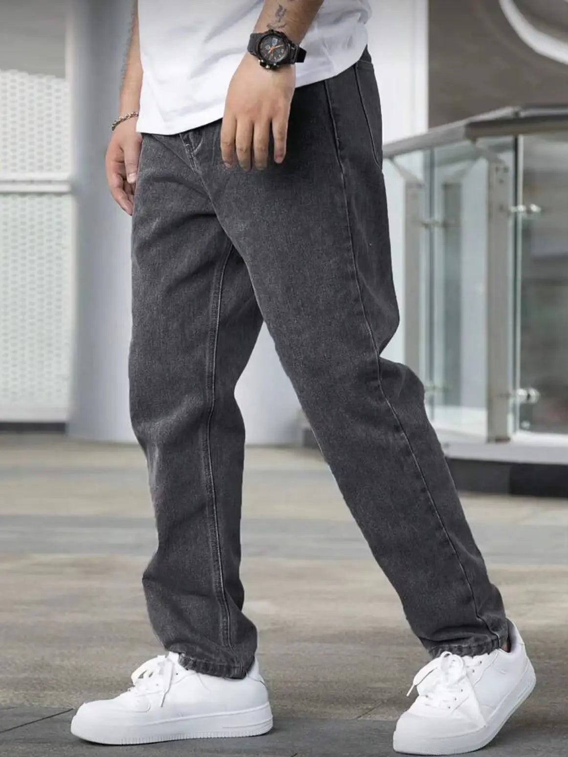 Heritage Washed Straight Jeans