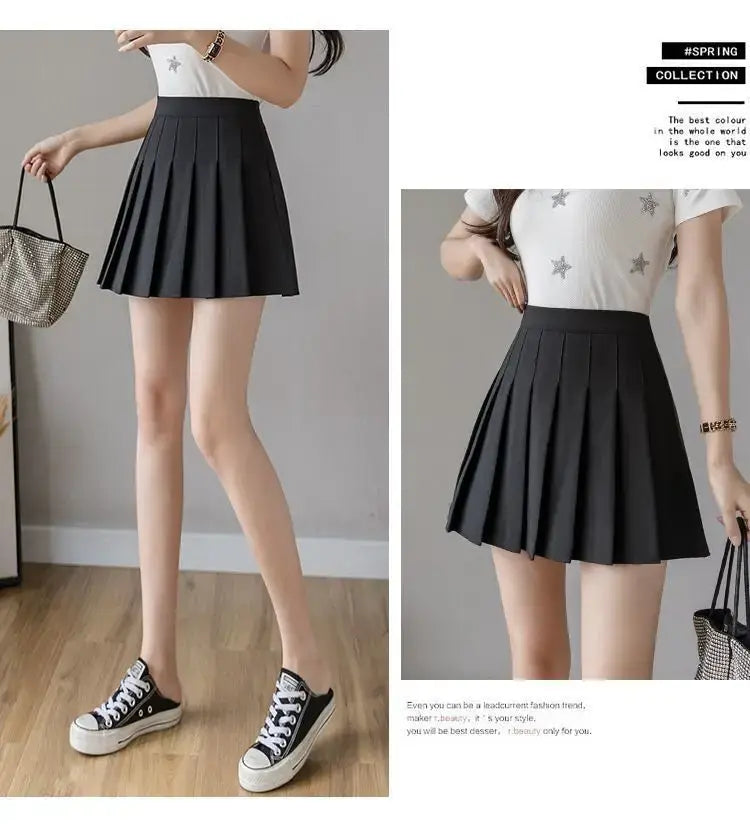 تنورة جينز متوسطة الطول للنساء بمقاسات كبيرة