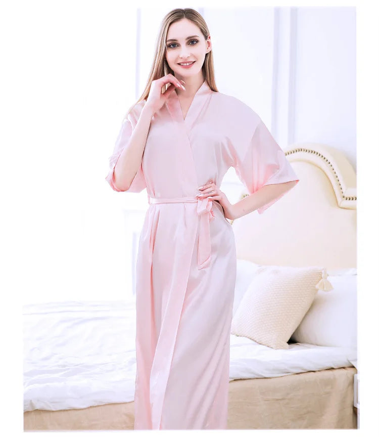 Luna Satin Belted Robe