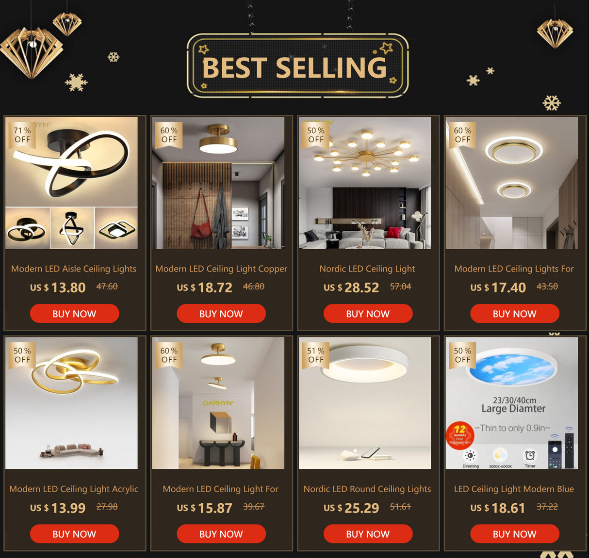 LED Strip Ceiling Aisle Light