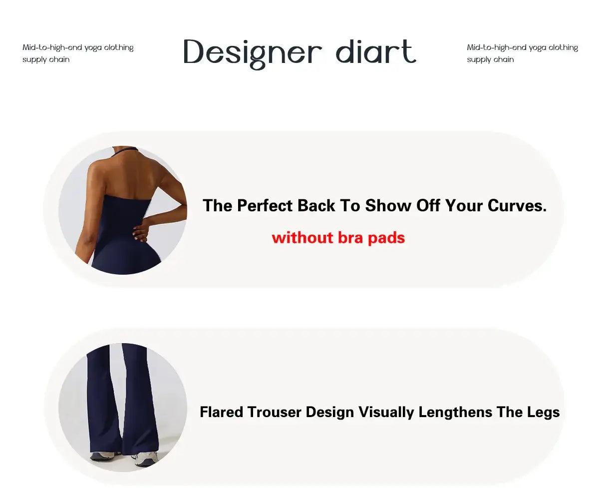 جمبسوت يوغا نسائي مفتوح الظهر