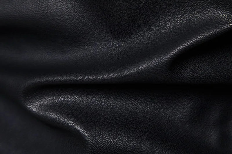 Men Faux Leather Motorcycle Jacket