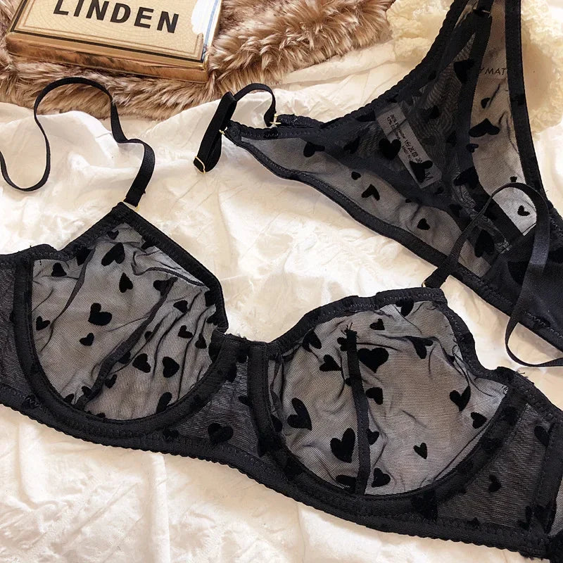 Women Mesh Bikini Lingerie Set