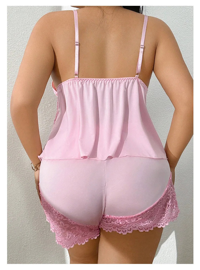 Curvy Grace Satin Set