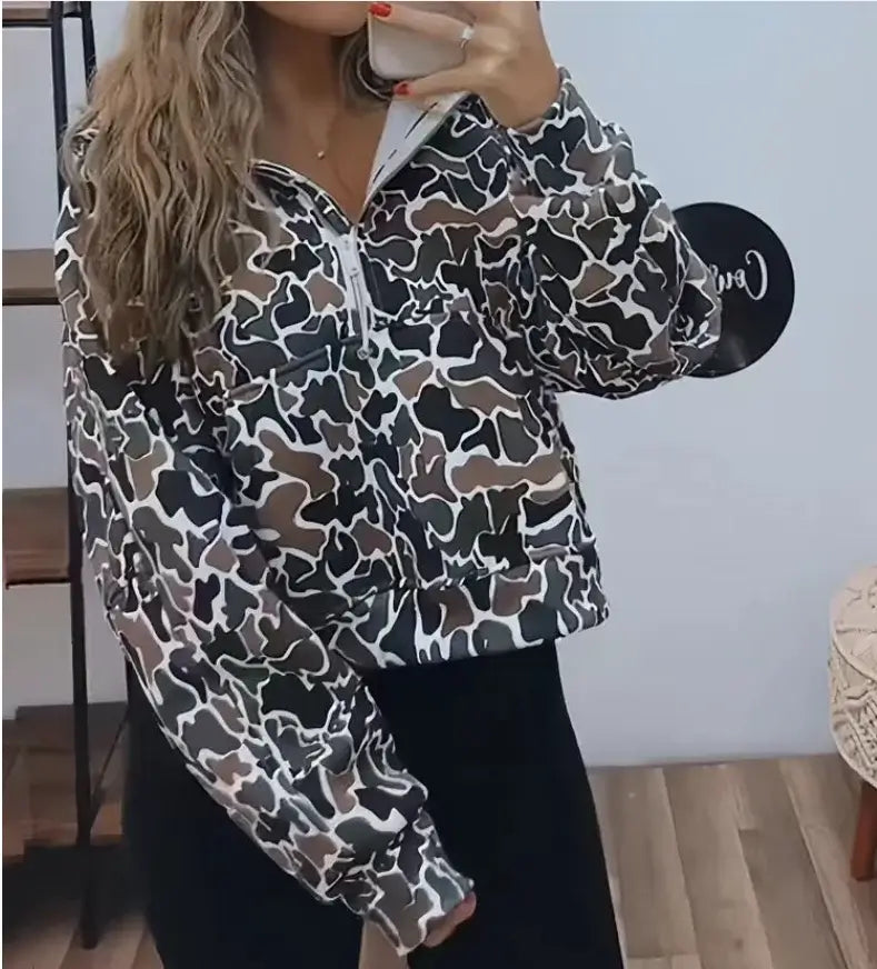 Women Leopard Print Hoodie Jacket
