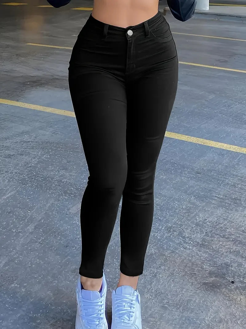 Women Slim Wash Zipper Denim Jeans