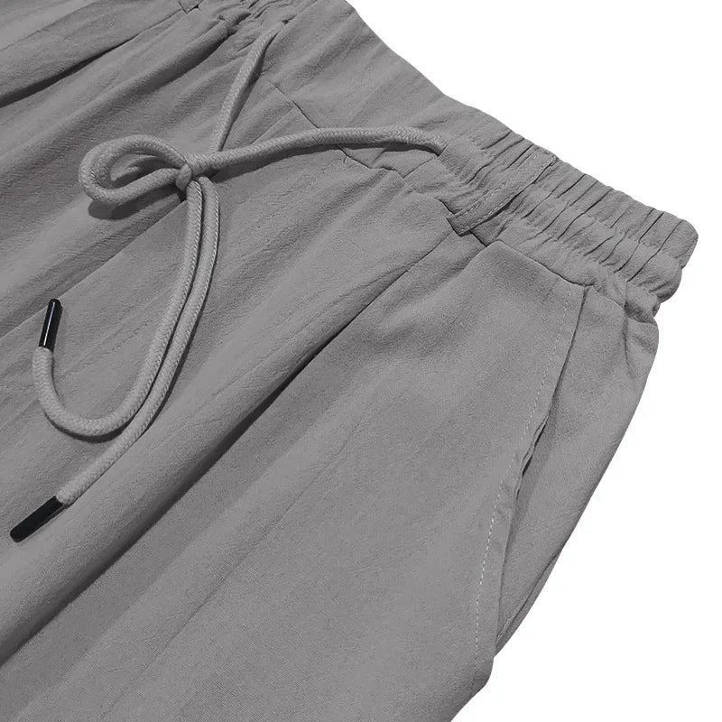 Men Cotton Linen Straight Pants