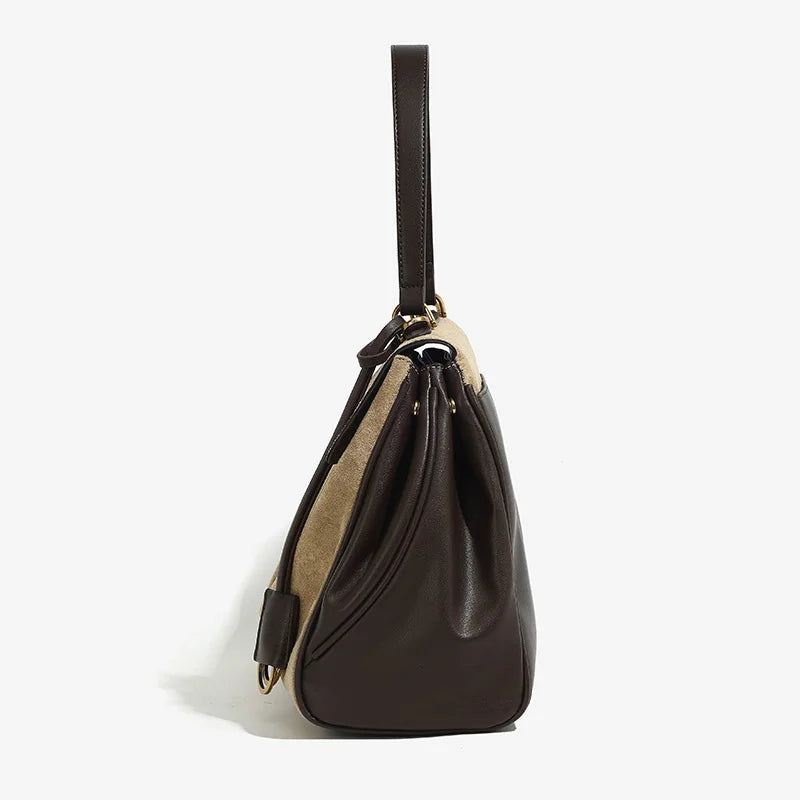 Frosted Leather Shoulder Bag