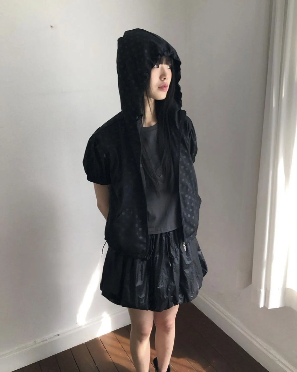 Streetwear Summer Polka Dot Hooded Jacket