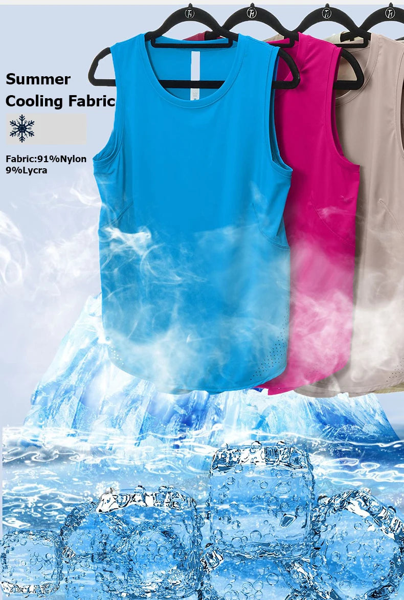 بلوزة رياضية نسائية فضفاضة بدون أكمام