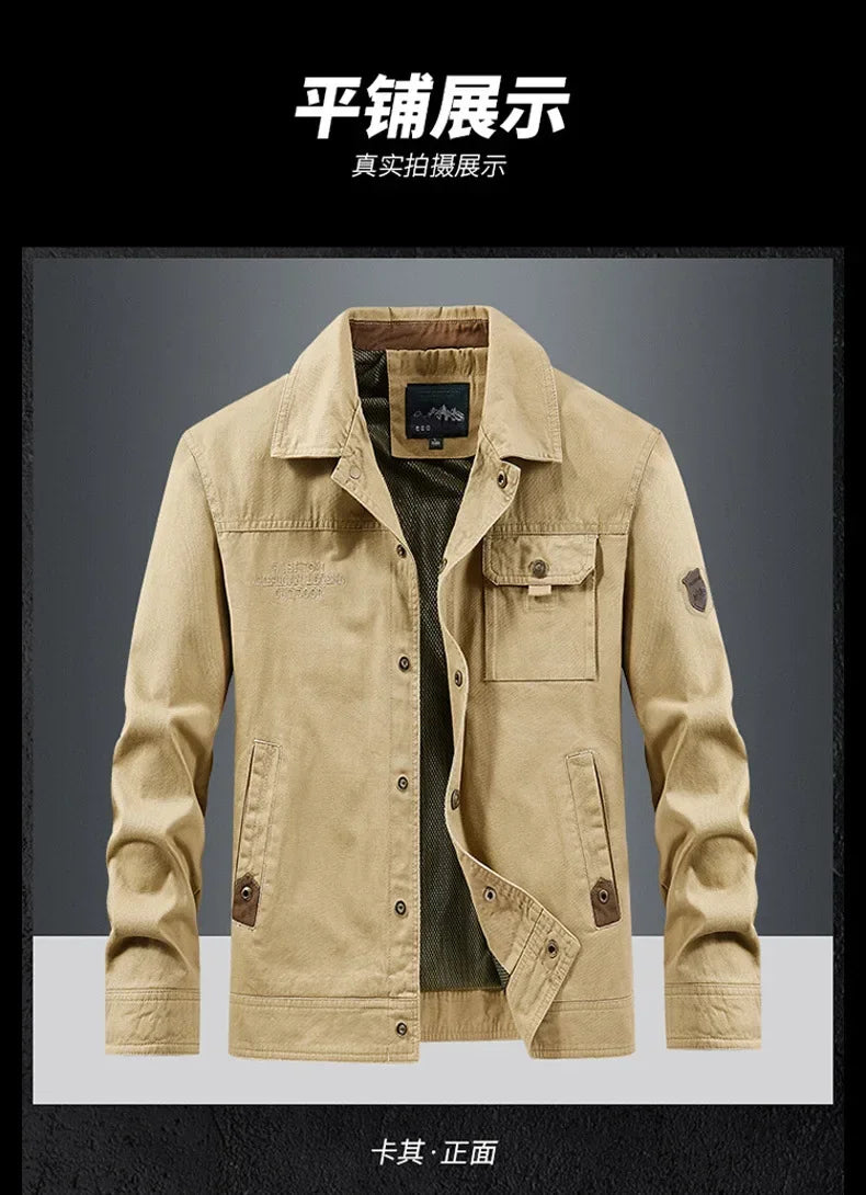 Men's Plus Size Outdoor Jacket – Slim Fit Cargo Coat