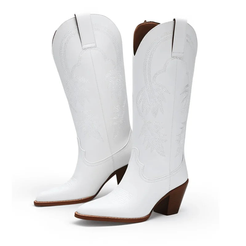 Classic White Cowboy Boots