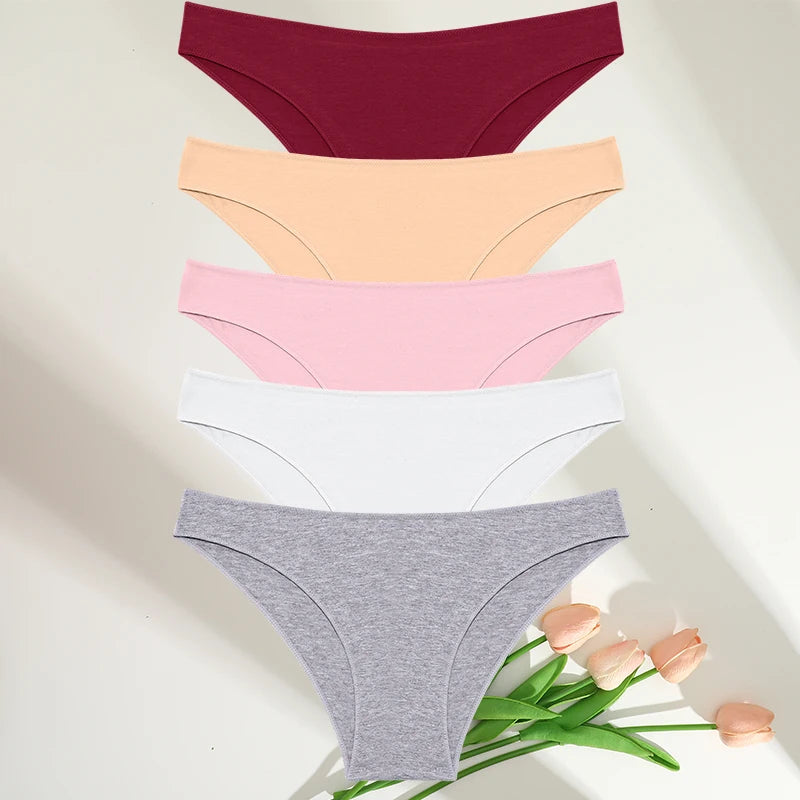 Women Cotton Panties Set (5pcs)