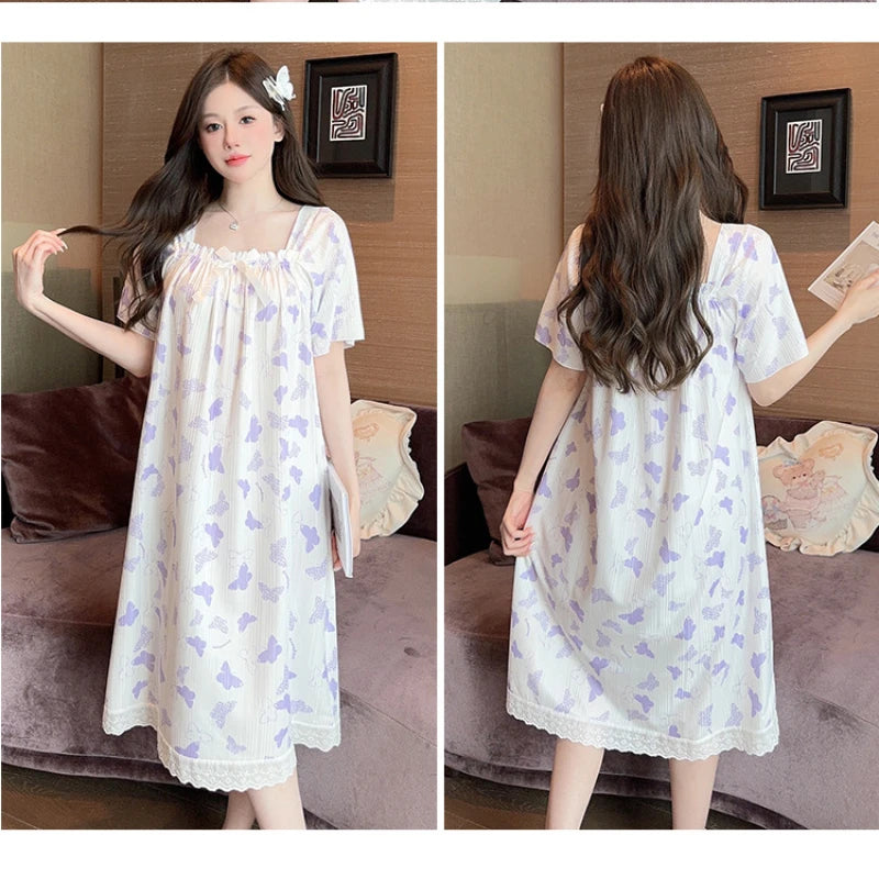 Women 5XL Cotton Sleep Dress