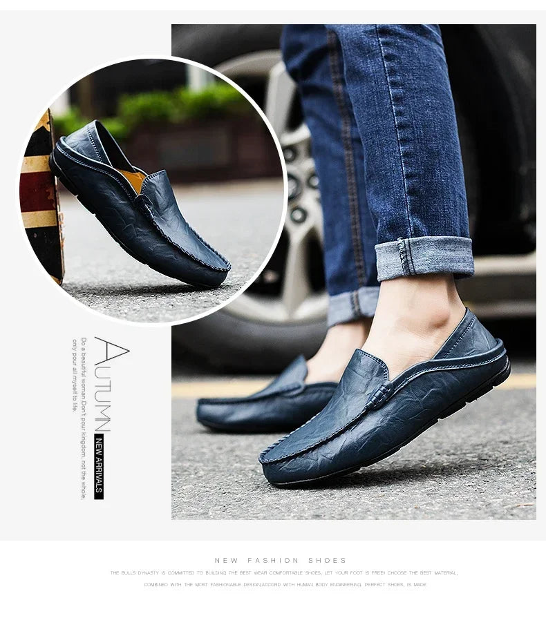 Men Genuine Leather Casual Loafers