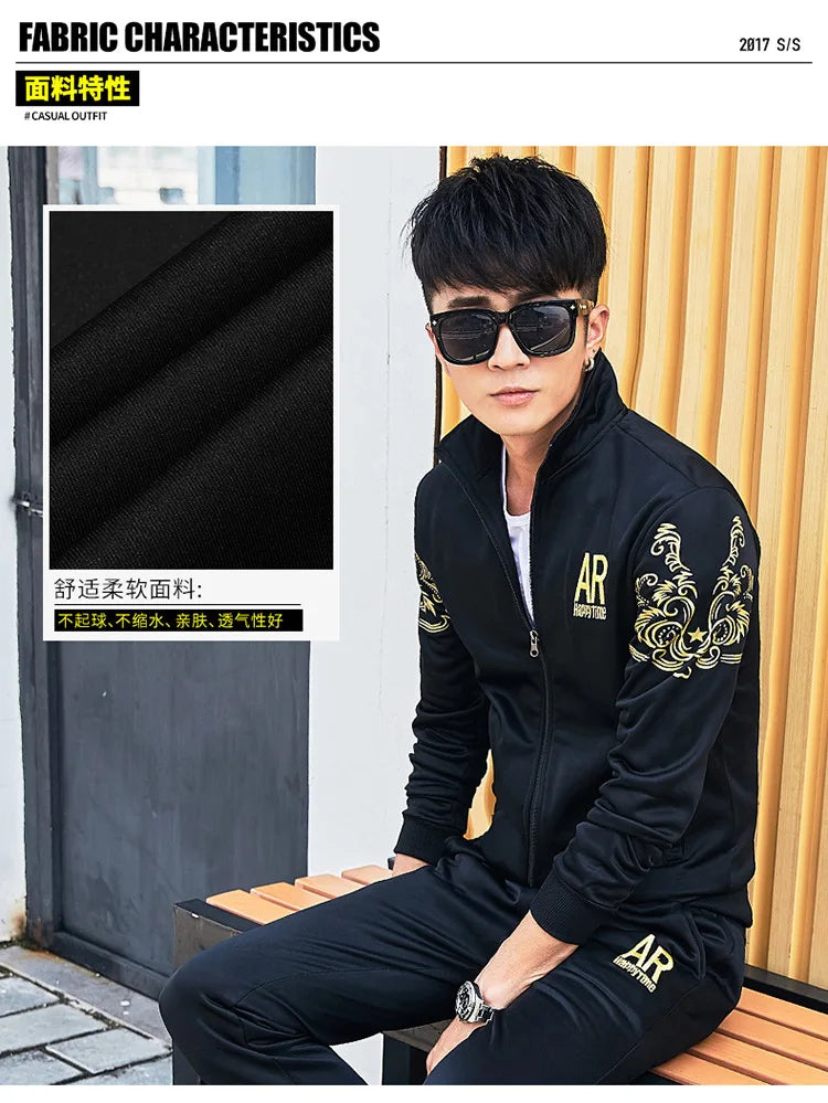 Men’s Plus Size Autumn Tracksuit Set