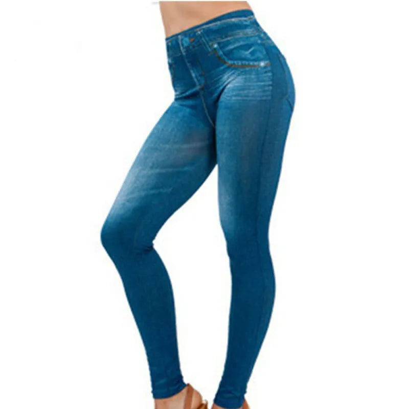 Women's Slim Fit Faux Denim Leggings